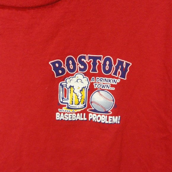 Boston Red Sox Drinking Town Funny T~EUC Graphics. Baseball fan~Gently w… - Picture 3 of 3